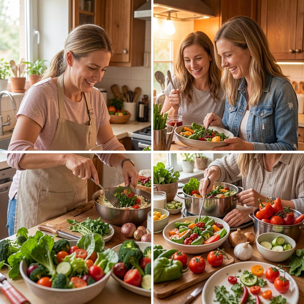 Balanserad livsstil med olika aktiviteter